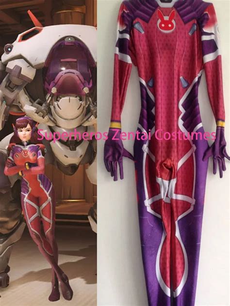 Aliexpress.com : Buy D.VA Costume 3D Print dva White Rabbit SKIN Zentai ...