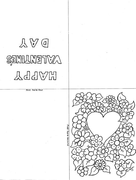 valentine card coloring printables 7