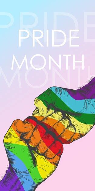 La mano de color arco iris puño a puño gesto del mes del orgullo gay fondo concepto LGBT
