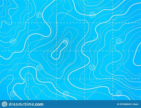 Ocean And Sea Topographic Map With Marine Floor Stock Illustration