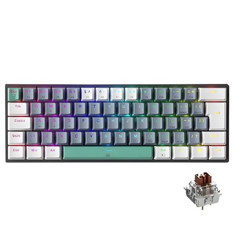 Teclado Mecânico MACHENIKE K B MINI Fio ABNT Layout RGB Backlight Hot swappable