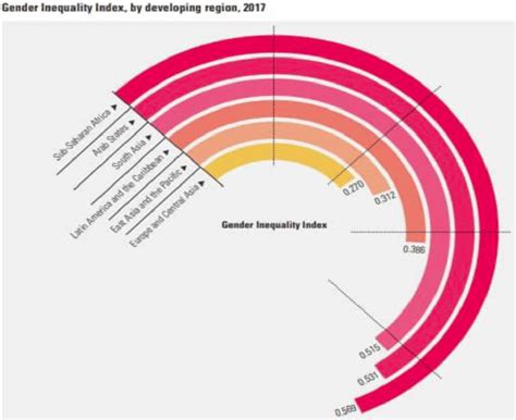 Gender Inequality Index By Developing Regions Source Undp 2018