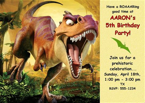 Free Printable Dinosaur Invitations Birthday