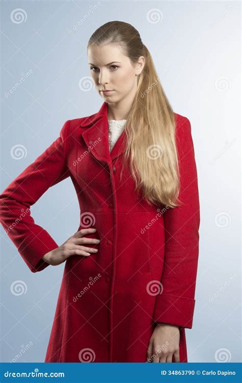Fashion Woman With Winter Style Stock Photo Image Of Cold Blonde