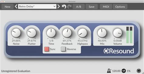 Loomer Resound Retro Delay and Echo Tape Effect VST Audio Unit RTAS AAX
