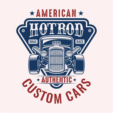 American Hotrod Drag Race Authentic Custom Cars Hot Rod T Shirt Design Vector Vector