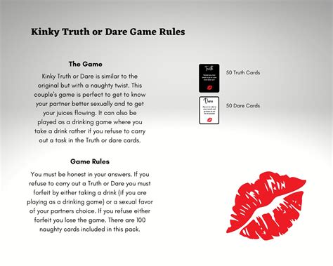 Naughty Truth Or Dare Game Cards Dirty Printable Sex Game For Couples Sex Positions And