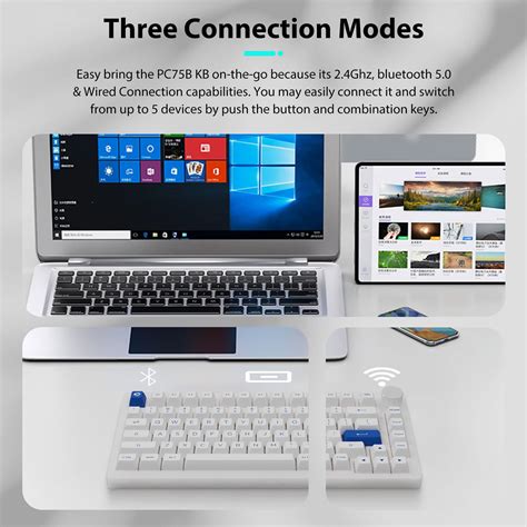 Buy Epomaker Akko Pc B Plus Hot Swappable Rgb Mechanical Gaming Keyboard Bluetooth Ghz