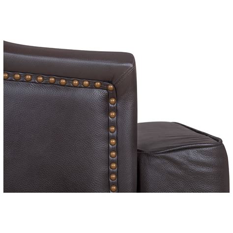 Кресло кожаное с подлокотниками темно-коричневое Chester leather ...