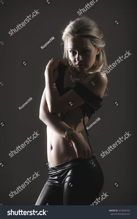 Sexy Blonde Sportswear Studio Stock Photo 321834164 Shutterstock