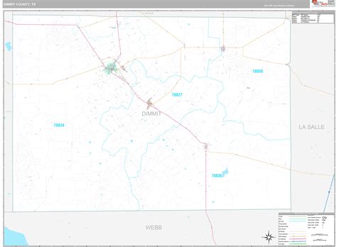 Dimmit County Tx Wall Map Premium Style By Marketmaps Mapsales