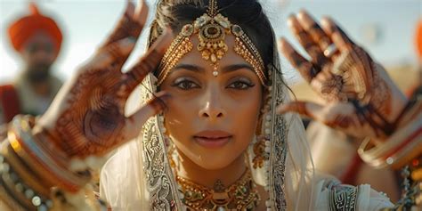 Premium Photo Indian Woman In Elaborate Traditional Clothing Performs Ceremonial Dance At A