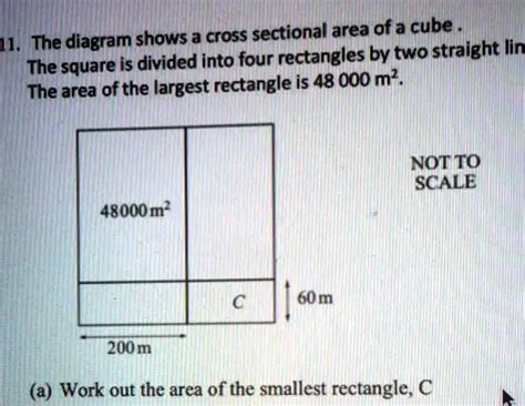Solved Ii The Diagram Shows A Cross Sectional Area Of A Cube The