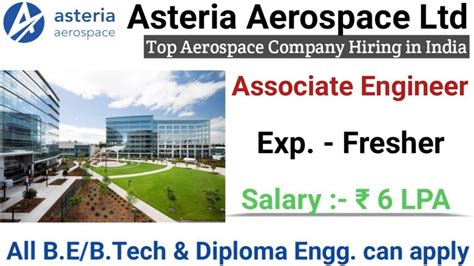 High Salary Fresher Engg Vacancies In Asteria Aerospace I Fresher Job I