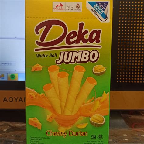 DEKA WAFER ROLL JUMBO RASA CHEESY DURIAN 16 GRM ISI 20 PCS Lazada