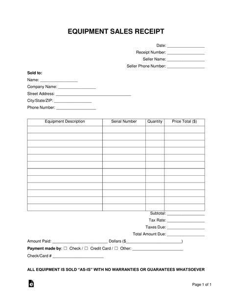 Free Sales Receipt Template Pdf Word Eforms Porn Sex Picture