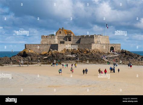 Saint Malo The Fort National Stock Photo Alamy