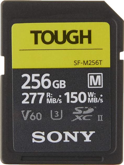 Sony Tough-M Series SDXC UHS-II Tarjeta 256GB, V60, CL10, U3, MAX ...