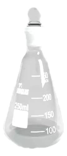 Frasco Erlenmeyer C Rolha De Vidro Graduado 250ml MercadoLivre