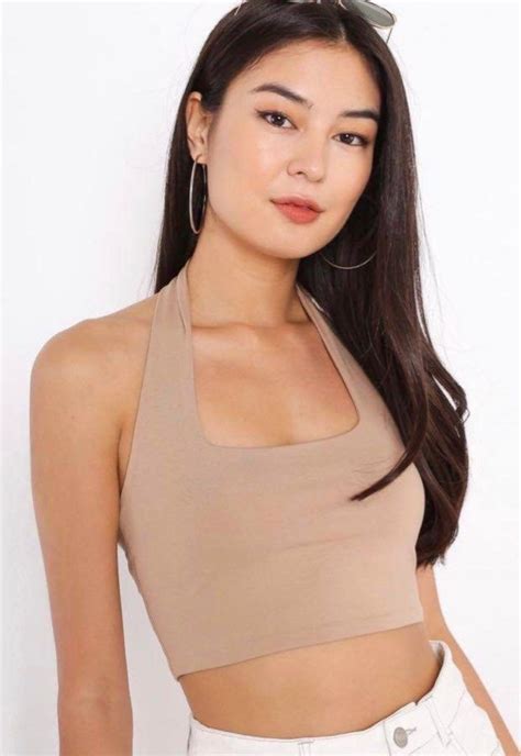 Hilton Halter Top Sandstone Nude Women S Fashion Tops Sleeveless On Carousell