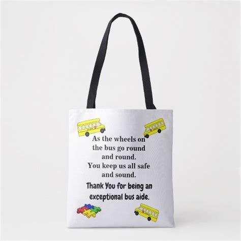 School Bus Aide Tote School Bus Bus Tote