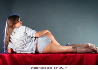 Beautiful Sexy Blonde Girl Knee Socks Stock Photo Shutterstock