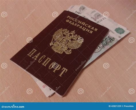 Russian Passport And Russian Money Editorial Stock Image Image Of