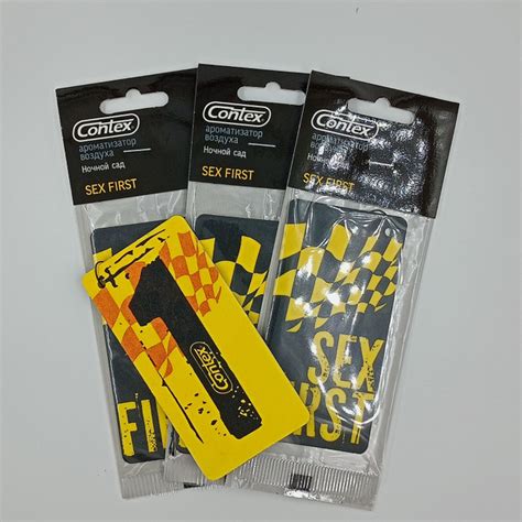 Ароматизатор для автомобиля CONTEX SEX FIRST 3 шт автопарфюм с древесными нотами и легким