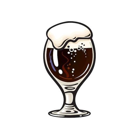 Premium Vector Hand Drawn Goblet Beer Glass