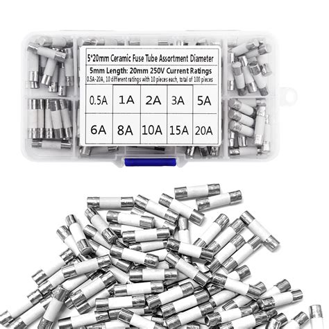 pcs    mm fast blow ceramic fuses kit values