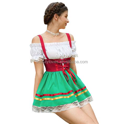 Women Carnival Costume Sexy Beer Girl Dress Club Beer Uniform Cosplay