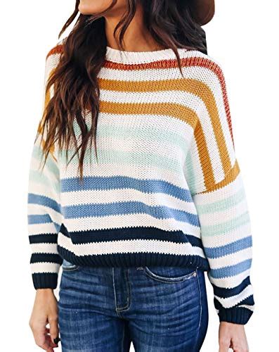 Best Green And Navy Striped Sweater To Wear This Fall