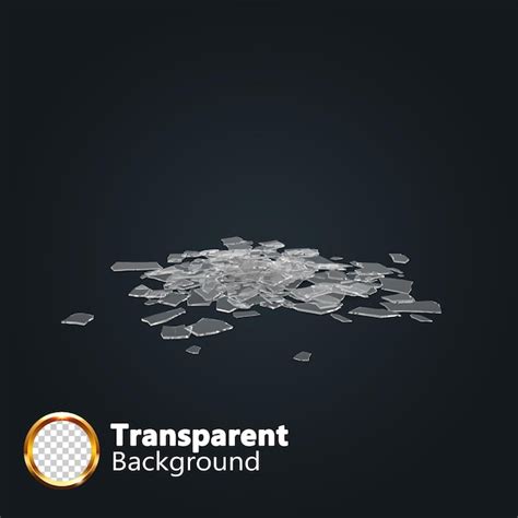 Разбитое стекло на прозрачном фоне | Премиум PSD Файл