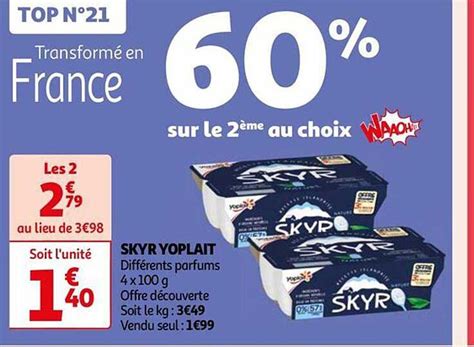 Promo Skyr Yoplait Chez Auchan Direct ICatalogue Fr