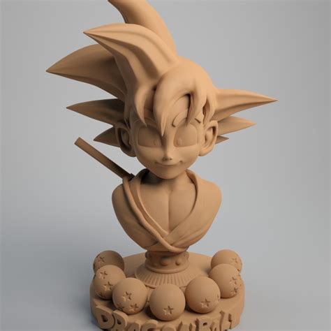 Dragon Ball Goku D Printed Model Stl D Printing Models Dragon Balls