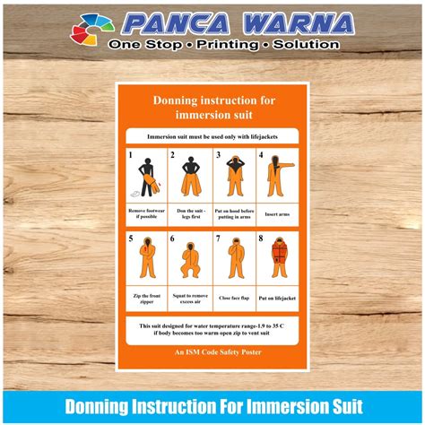 Jual Stiker Kapal Safety Sign Donning Instruction Immersion ISM