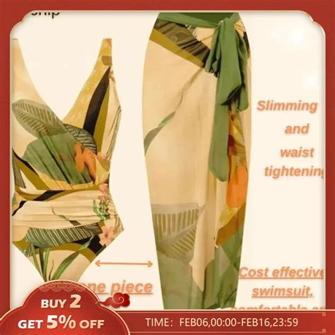 South East Asian One Piece Conservative Belly Slim Beach Skirt Hot Spring Bathing Suit French