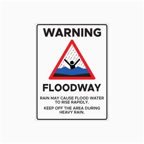 FLOOD WAY SIGN - WARNING SIGN - FLOOD ZONE SIGN – Get signs