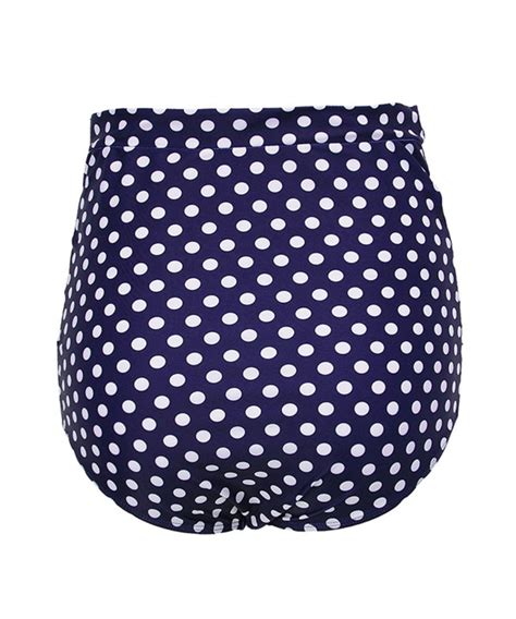 Women S Retro High Waisted Bikini Bottom Ruched Swim Short Tankinis For Women Navy With White