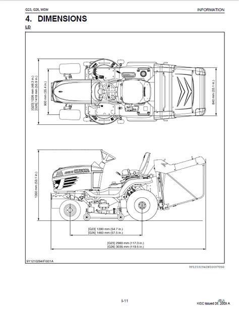 Kubota G23 G26 Mowers Workshop Service Manual