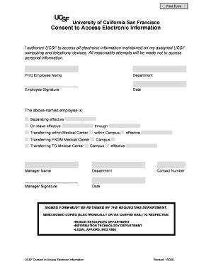 Fillable Online Hrlink Ucsfmedicalcenter Econsent Form Ucsf Medical