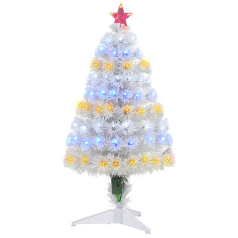 Homcom Ft Tall Pre Lit Douglas Fir Artificial Christmas Tree With