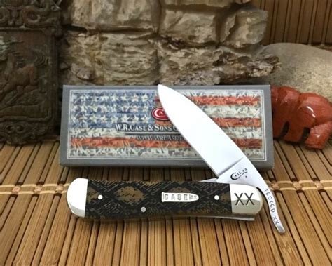 Case XX USA Exquisite Antique Bone DIAMONDBACK Bullet XX Russlock