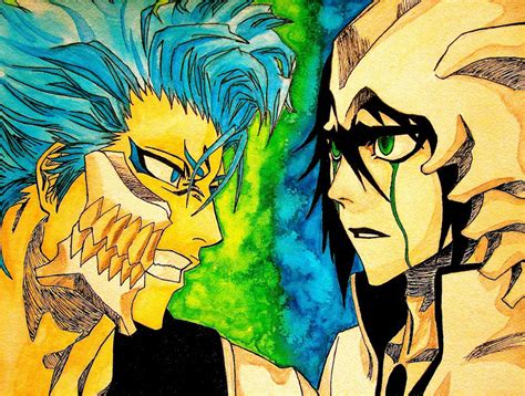 Grimmjow vs Ulquiorra by Trista-Willows on DeviantArt