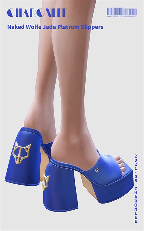 Charonlee Naked Wolfe Jada Platform Slippers New Mesh By