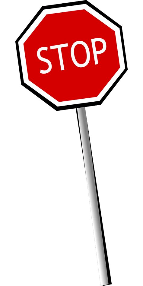 Stop Signal Halt Road Sign Vector Graphic Clipart Clipartix