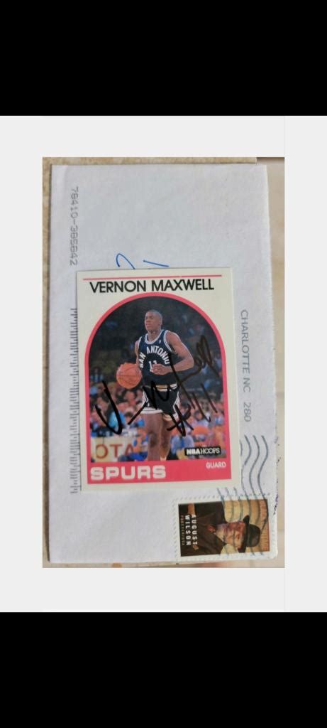 Vernon Maxwell Houston Rockets Success Fanmail Biz