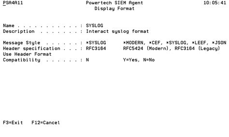 display format panel