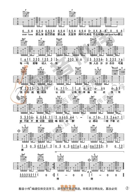 王力宏《我们的歌》c调吉他谱 酷音小伟 C调吉他谱大全 吉他之家