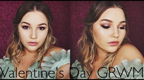 GRWM Valentines Day Makeup Hair Outfit Collab W LeahLovesMakeup